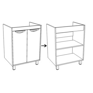 Тумба под раковину Corozo Чикаго 65см бетон SD-00000325